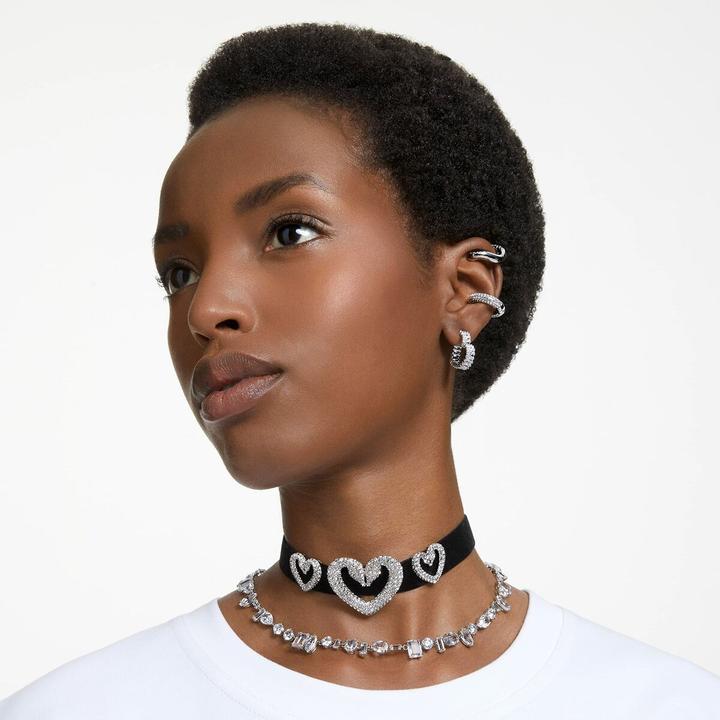 Immagine prodotto Swarovski Matrix Creoles Cuore Piccolo Bianco (Metallo Swarovski)