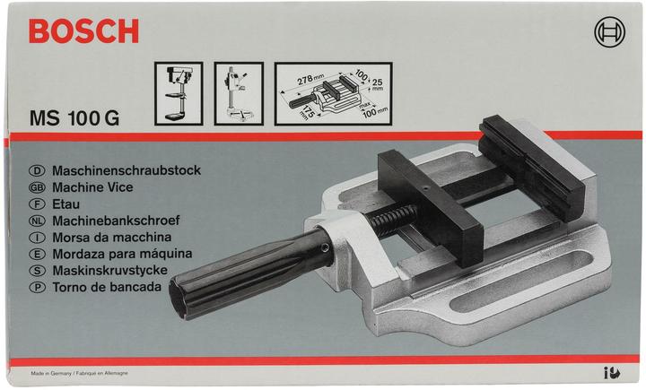 Produktbild Bosch Professional Zubehör Maschinenschraubstock MS 100 G, 135 mm, 100 mm, 100 mm (100 mm)