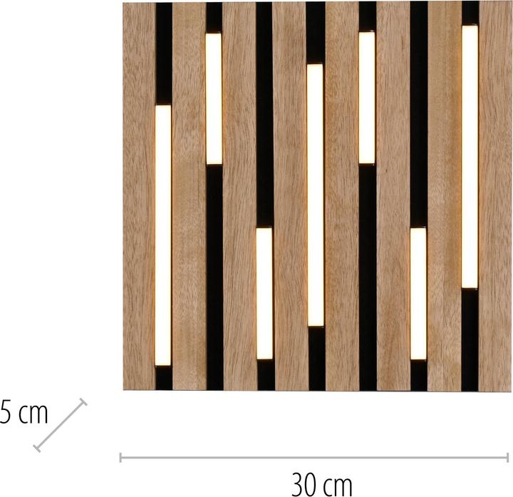 Produktbild Just Light LED Deckenlampe AKUSTIK Holz Akustikpanel mit Echtholzfurnier Eiche (1450 lm)