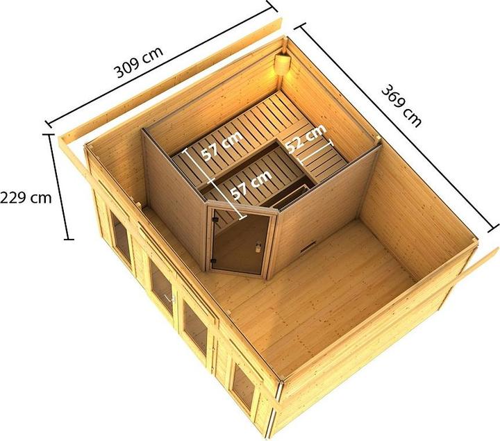 Image du produit Karibu Sauna Mainburg 2 Set B (Sans four)
