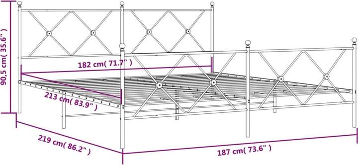 Image du produit vidaXL Bettgestell (183 x 213 cm)