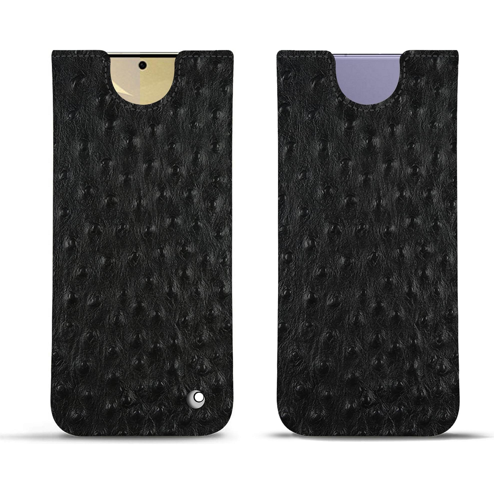 Noreve Lederschutzhülle (Samsung Galaxy S24+), Smartphone Hülle, Schwarz