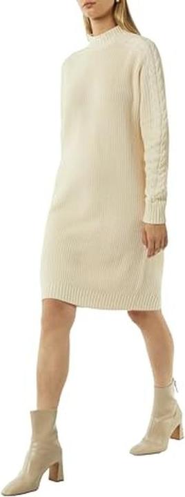 Produktbild Comma Kleid Kurzes Strickkleid mit Zopfmuster am Ärmel (XL)