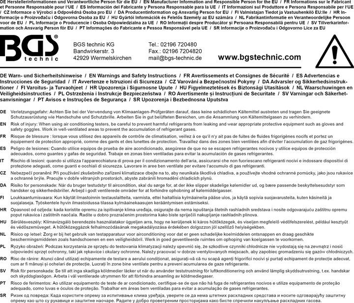 Image du produit BGS Manomètre de contrôle de pression de climatisation