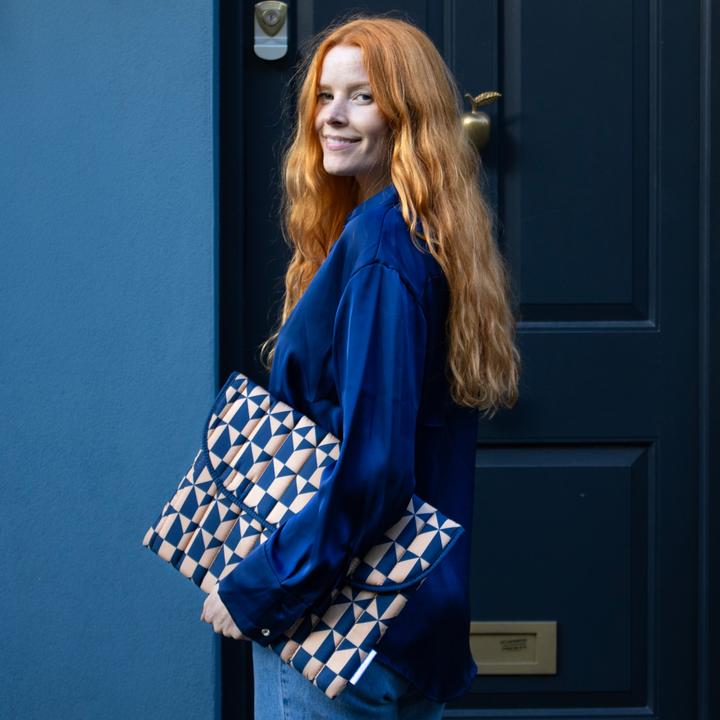 Actual product image Kind Bag Laptop Sleeve 16" Navy Coffee (16")