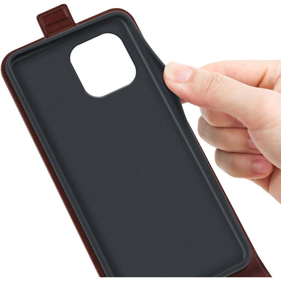 Thumbnail - Cover-Discount iPhone 15 - Klassisches Flip Case vertikal braun (Apple iPhone 15), Smartphone Hülle, Braun