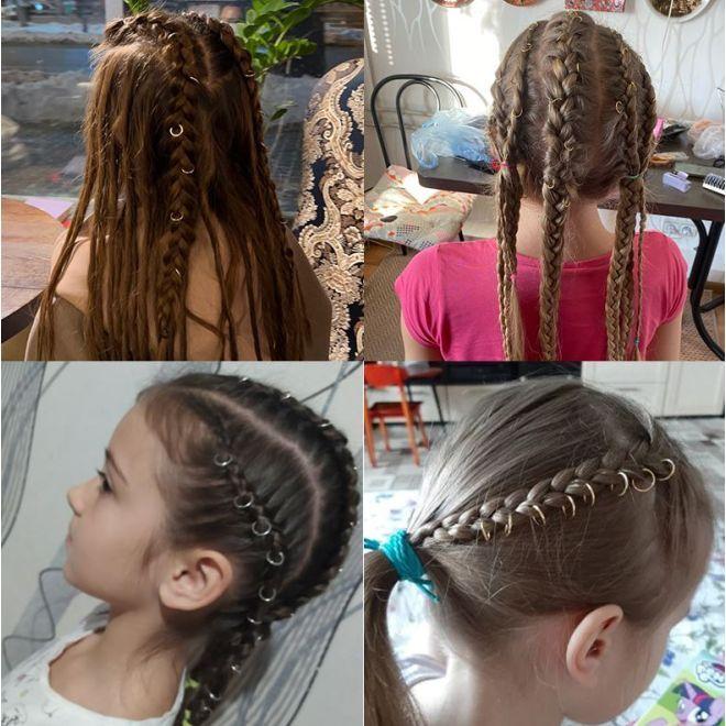 Actual product image MU Style Metall Haar Ringe