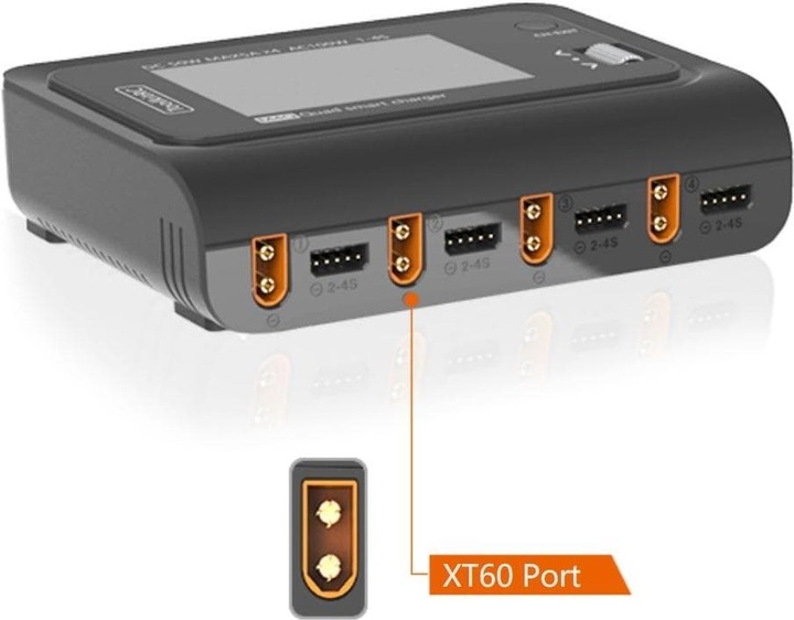 Immagine prodotto Toolkitrc Caricabatterie Quad AC/DC M4Q, 50W, XT60, 2-4S