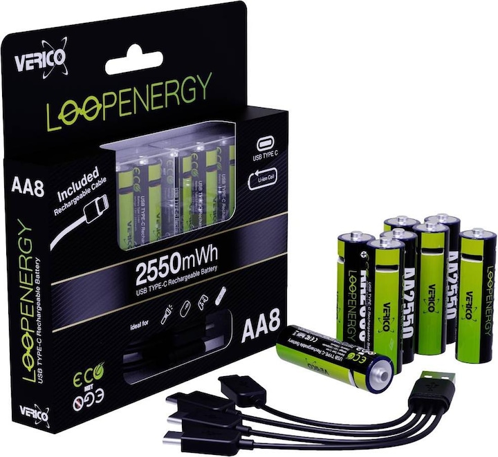 Actual product image Verico Loopenergy (8 pcs., AA, 1700 mAh)