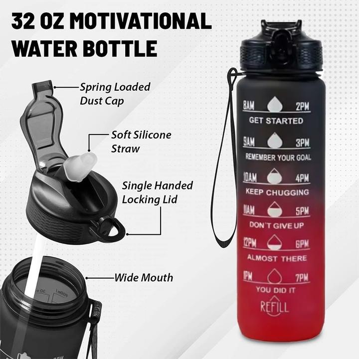 Produktbild ASMI Trinkflasche auslaufsicher mit Farbverlaufsdesign 1000 ml (1 l)