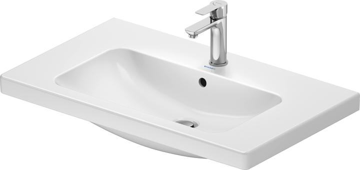 Image du produit Duravit D-Code lavabo, avec trou pour robinetterie, avec trop-plein, 800x480x165mm, blanc brillant (480 mm, 800 mm)