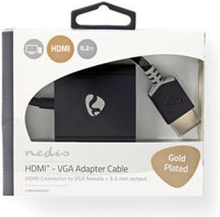 Produktbild Nedis CCBW34900AT02 - Videokabel-Adapter (0,2 m, VGA (D-Sub), HDMI Type A (Standard), Weiblich, Männ (0.20 m)