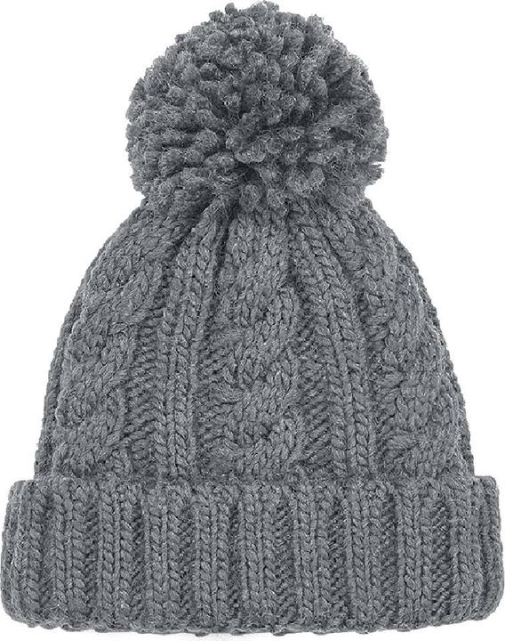 Produktbild Beechfield Unsiex Bommelmütze mit Zopfmuster Erwachsene (One Size)