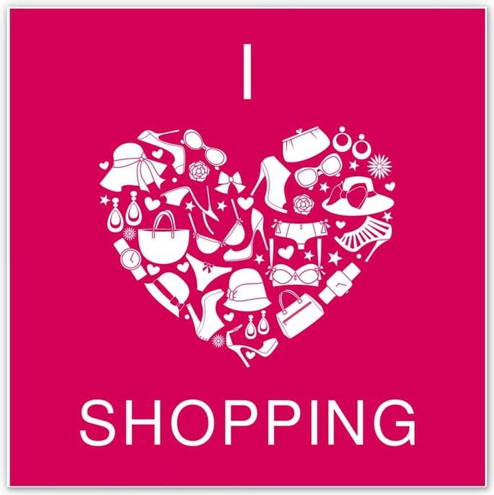 Produktbild Trenddeko I love Shopping - quadratisch (50 x 50 cm)