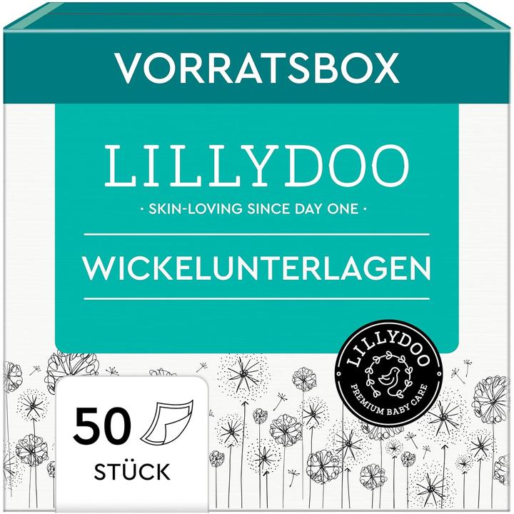Lillydoo Hautfreundliche Baby Wickelunterlagen 5x10 Stück (60 x 60 cm)