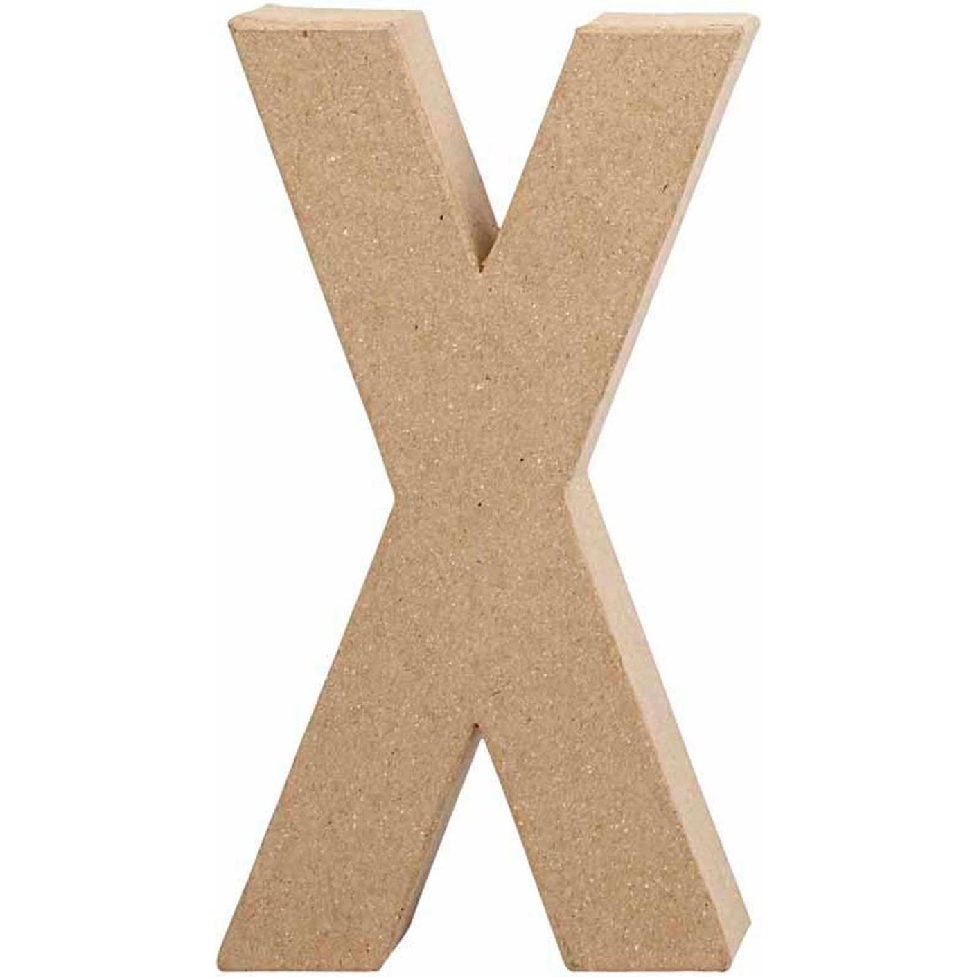 Creativ Company, Holzbuchstaben + Stoffbuchstaben, Papp-Buchstabe X 20.2 cm