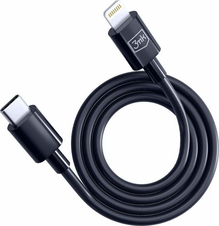 Produktbild 3MK Hyper Cable USB-C - Lightning 20W 1.2m Czarny/Black Kabel (1.20 m, USB 3.2 Gen 1, 20 W)