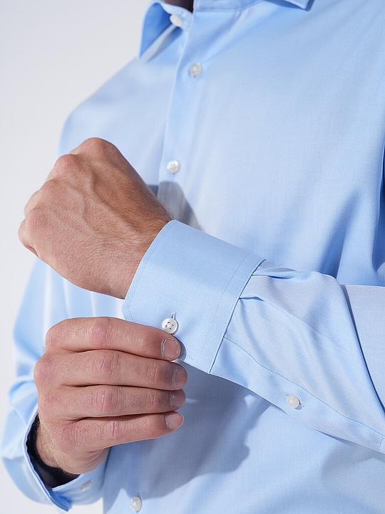 Produktbild Eterna Herrenhemd MODERN FIT Langarm Standard BLAU Gr.43 (43)