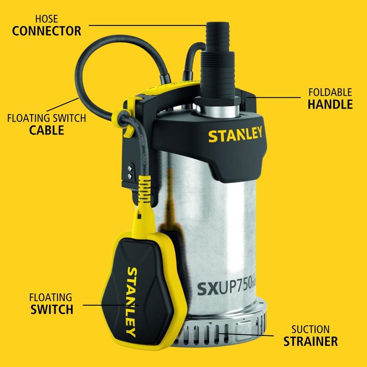 Immagine prodotto Portable Power & Garden Tools - POMPA SOMMERSA - ACCIAIO INOX - ACQUE CHIARE - 750 W (Pompa per acqua pulita)