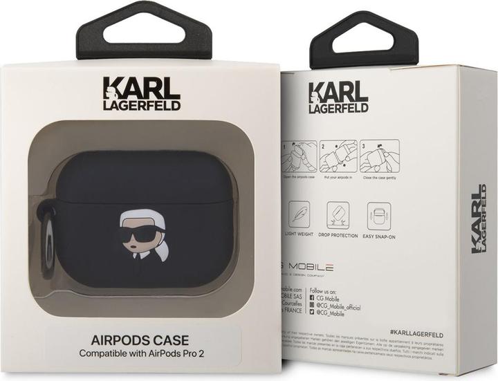 Immagine prodotto Karl Lagerfeld Airpods Pro 2 Logo NFT Karl Head Custodia in silicone (Manicotto per cuffie)