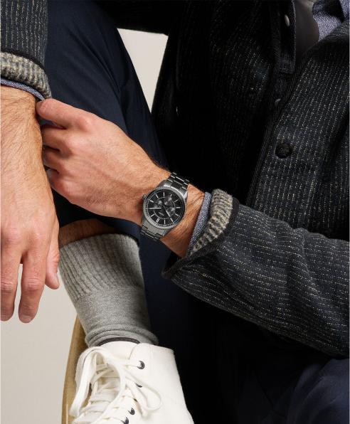 Actual product image Fossil Uhr Pearson Multifunktionswerk Edelstahl anthrazit (Analogue wristwatch, 42 mm)