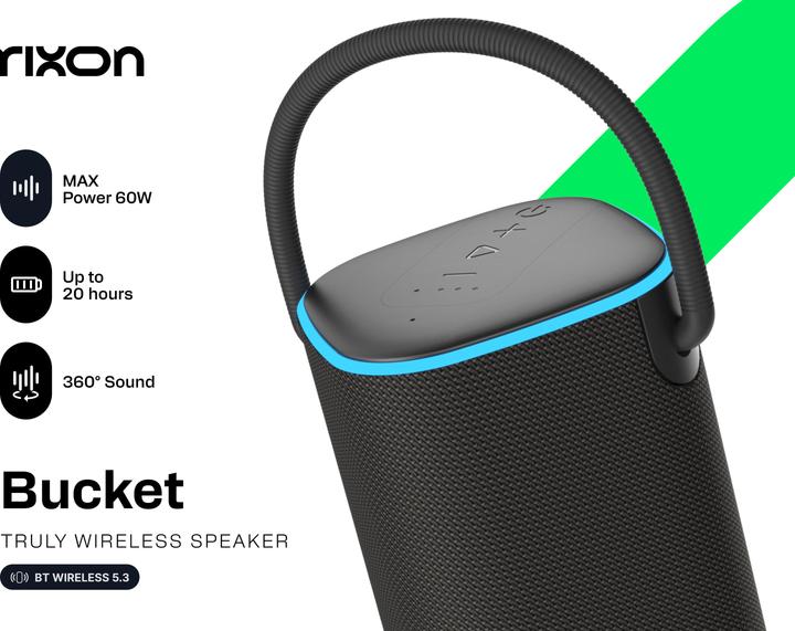 Rixon Bucket Bluetooth Speakers 60W black