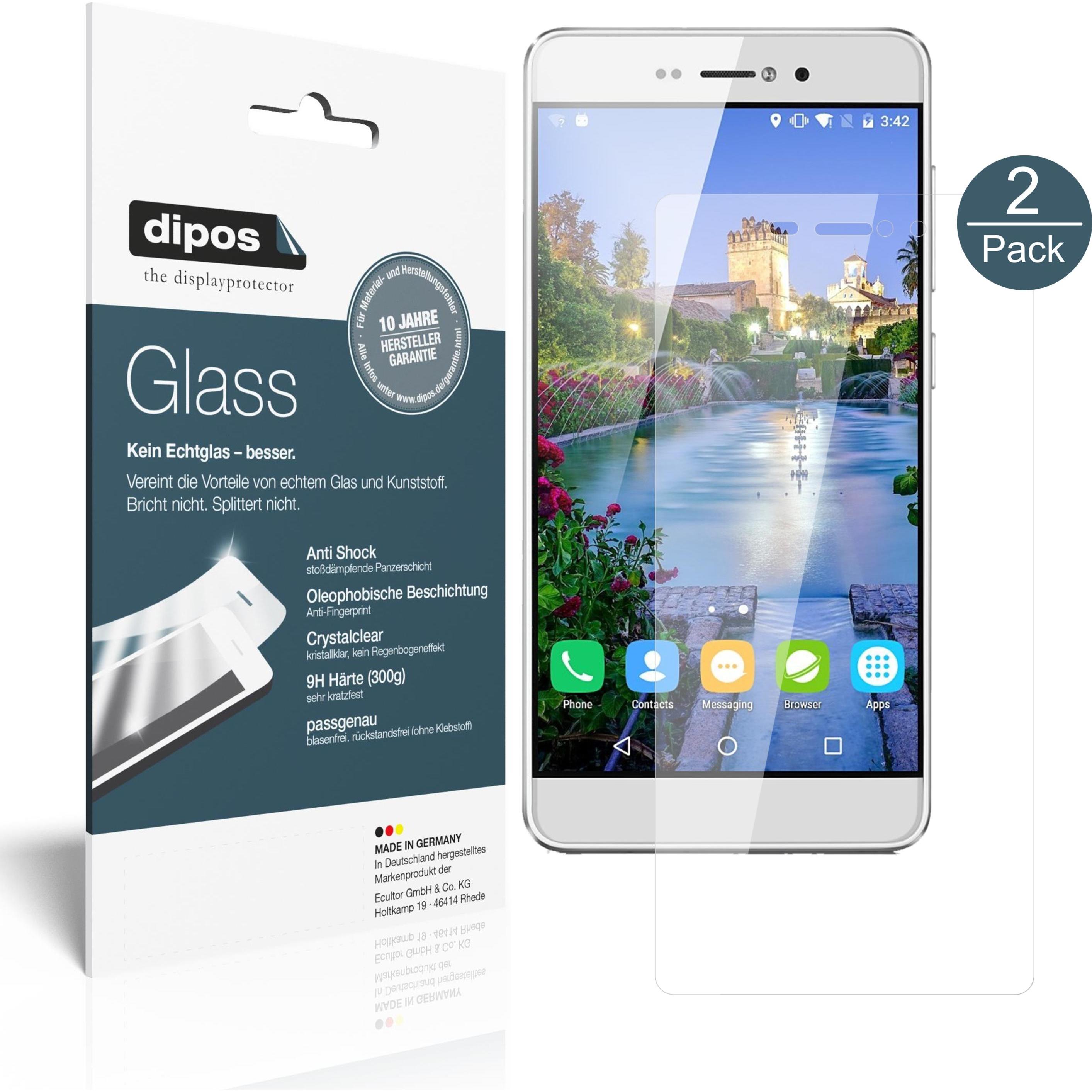 Dipos Displayschutz Anti-Shock (2 Stück, Bluboo Picasso), Smartphone Schutzfolie, Transparent