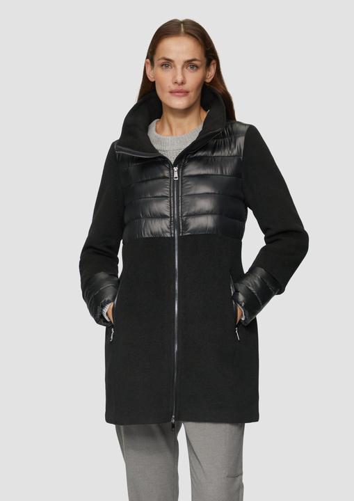 Produktbild S.Oliver Outdoor-Mantel Mantel im Fabricmix mit hohem Stehkragen