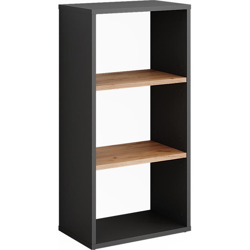 Vichy, Schuhschrank, Standregal Orlando, Anthrazit/Goldkraft Eiche, 40 x 80.1 cm