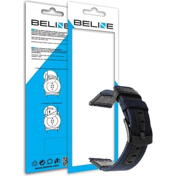 Thumbnail - Beline pasek Watch 22mm Weekender niebieskiczarny (22 mm, Huawei Watch GT 2 Pro, Huawei Watch GT), Uhrenarmband, Schwarz