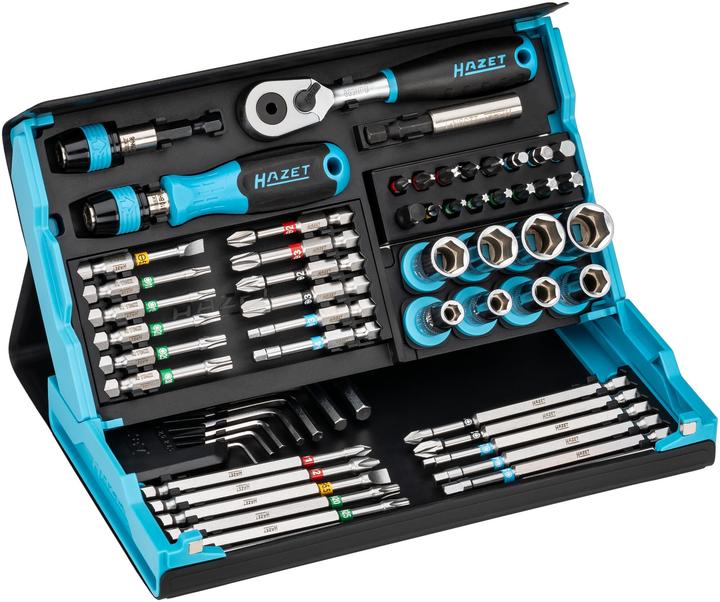 Actual product image HAZET SmartCase Bit Set 2200SC-32 ∙ Hexagon6.3 (1/4 inch), Square6.3 mm (1/4 inch) ∙ Slot P... (Cross Phillips PH M1, Cross Phillips PH M2, Cross Phillips PH M3, Cross Pozidriv PZ M1, Cross Pozidriv PZ M2, Hexagon socket TX M10, Hexagon socket TX M15, Hexagon socket TX M20, Hexagon socket TX M25, Hexagon socket TX M30, Hexagon socket TX M40, Hexagonal (hexagonal) M3, Hexagonal (hexagonal) M4)