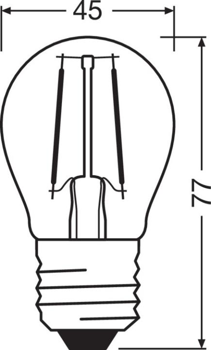 Produktbild Osram LED-Tropfenlampe (E27, 2.50 W, 250 lm, 1 x, F)
