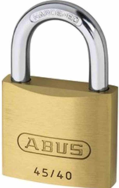 Actual product image Abus Brass padlock 45/40 - with precision pin cylinder with mushroom head pins - 05098 -