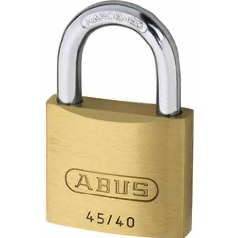 Abus, Vorhängeschloss, Vorhängeschloss 45/40 aus Messing - mit Präzisions-Stiftzylinder mit Pilzkopfstiften - 05098 -