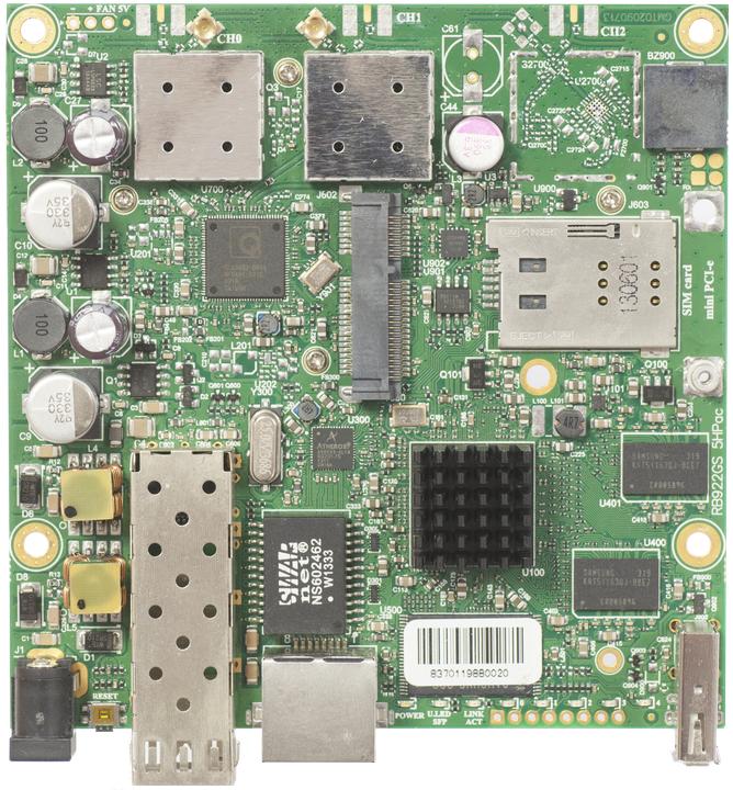 Immagine prodotto MikroTik RouterBOARD 922UAGS with 720MHz Atheros CPU, 128MB RAM, 1xGigabit LAN, USB, 1xSFP