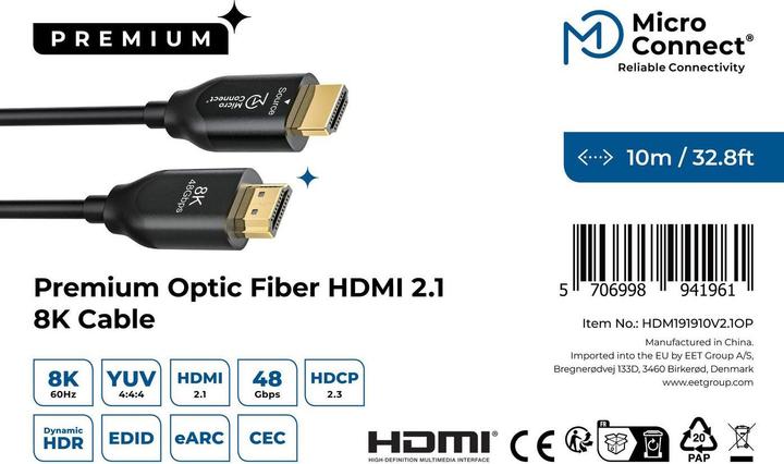 Immagine prodotto MicroConnect HDMI (Typ A) — HDMI (Typ A) (10 m)
