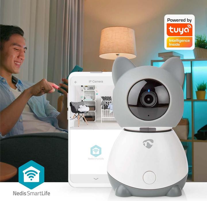 Produktbild Nedis WLAN-Smart-IP-Kamera WIFICI30CGY (1920 x 1080 Pixels)