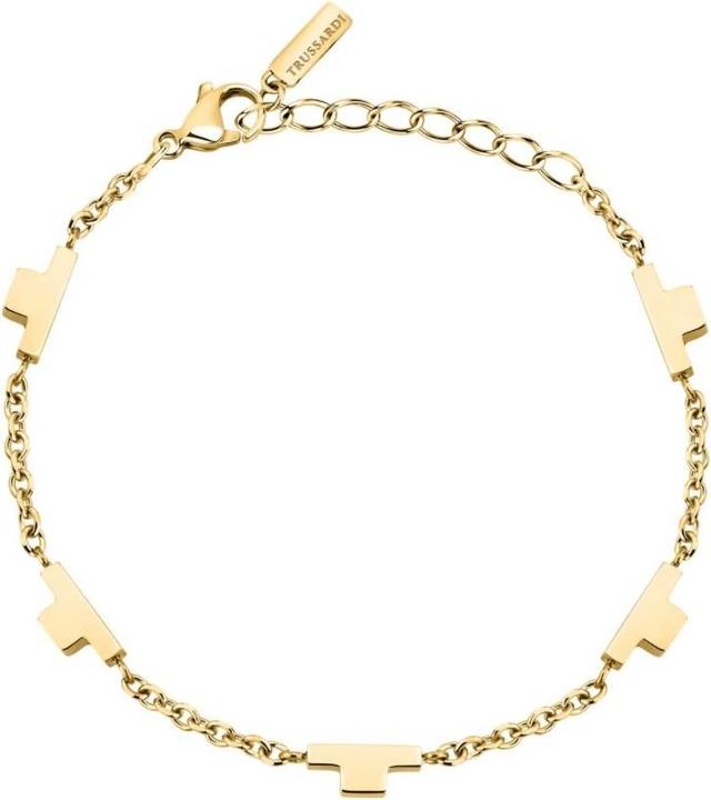 Actual product image Trussardi Fashion gold plated bracelet for women T-Logo TJAXC65