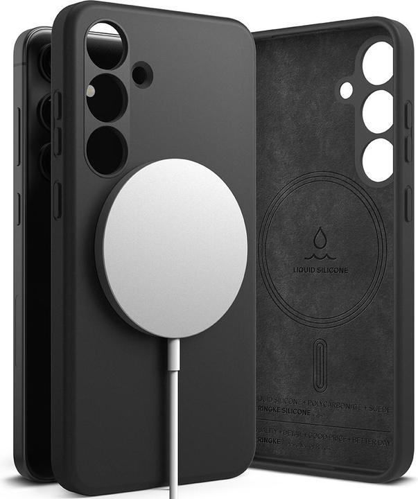 Actual product image Ringke Case for Galaxy S24 SILICONE MAGNETIC BLACK (Samsung Galaxy S24)