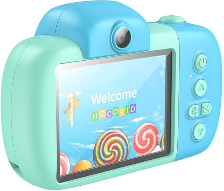 Actual product image Hoco Headphone with microphone digital kids camera DV201 blue