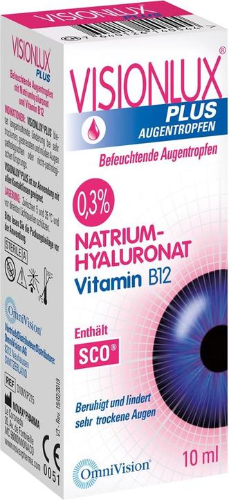 Produktbild OmniVision Augentropfen Visionlux Plus (10 ml, 10 ml Augentropfen)