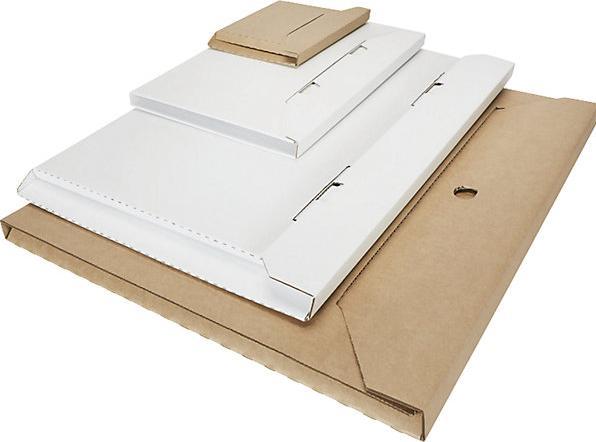Actual product image kaiserkraft Flat/calendar pack, single fluted, internal LxWxH 560 x 500 x 10 mm, brown, 10+ (1 x)