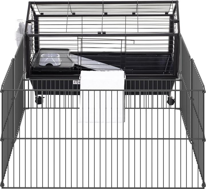 Image du produit PawHut Cage pour cochons d'Inde avec enclos extérieur