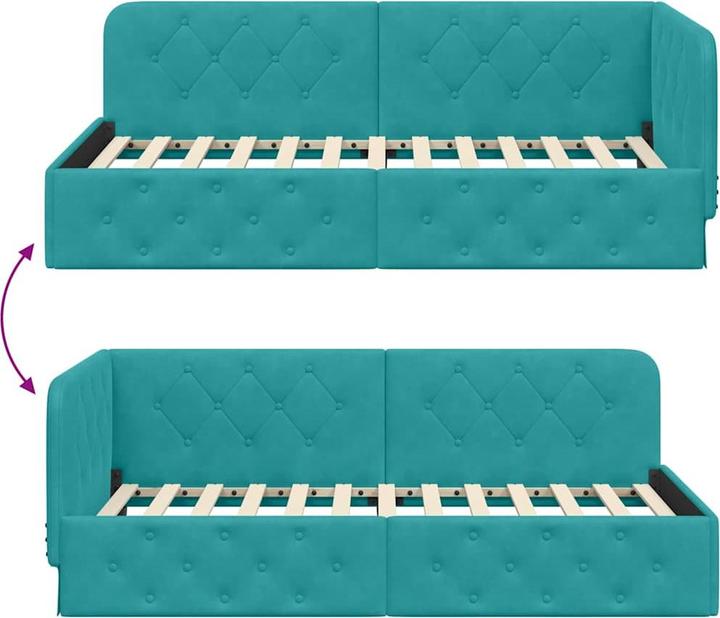 Actual product image vidaXL Eckbettgestell (100 x 200 cm)