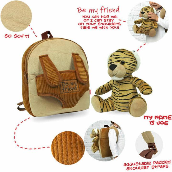 Produktbild Perletti Tiger Joe backpack with plush toy 26cm
