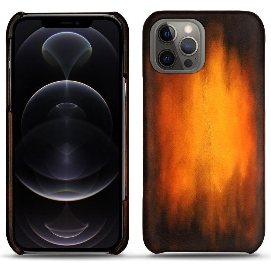 Noreve Lederschutzhülle (Apple iPhone 12 Pro), Smartphone Hülle, Violett