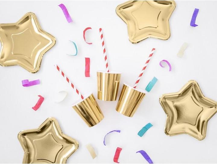 Actual product image Partydeco Star Shaped Plate Gold (6x)