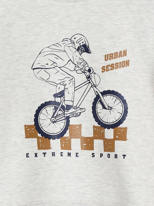 Image du produit Vertbaudet Jungen Sweatshirt mit Print vorn, Recycling-Polyester BASIC (92)