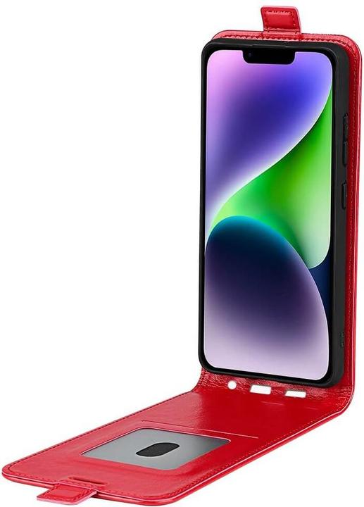 Image du produit Cover-Discount iPhone 15 - Étui flip classique rouge vertical (Apple iPhone 15)