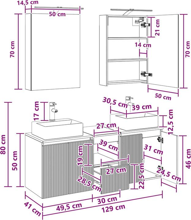 Produktbild vidaXL Badezimmer Set